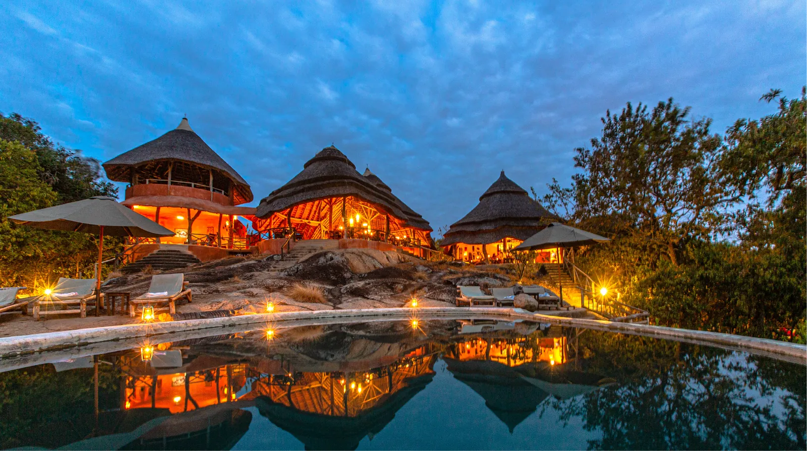 Mihingo Lodge infinity pool at Lake Mburo